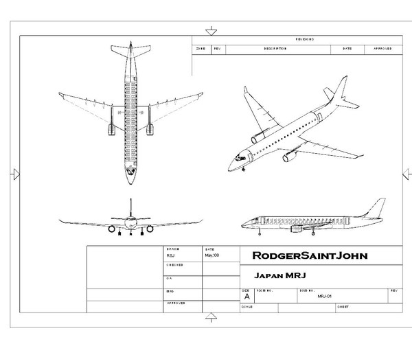 japan regional jet sat 3d dwg - Japan Regional Jet.sat or .dwg by RodgerSaintJohn